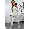 Fashionweek Dámska tepláková súprava K9454 Farba: krémová, Veľkosť: Universal