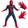Spiderman Gracja kostým, 110-116 (Spiderman outfit veľké svaly mäkké rukavice 116/122)