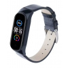 eses Kožený remienok pre Xiaomi Mi Band 3, 4, 5 a 6 - Modrý