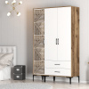 Šatníková skriňa Kumsal PT - Walnut, White
