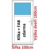 Soft Vchodové plastové dvere 1/3 sklo 100x160 cm - Akce!