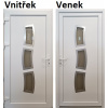 Soft Vchodové plastové dveře 100 INOX biele 80x198 cm, lavé