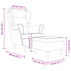 vidaXL Kreslo wingback s podnožkou modré zamatové - Modrá - 74720-29334