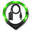 LEUCHTIE Easy Charge USB LED svietiaci obojok neónovozelený 60 cm