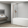 POLYSAN FISA vaňová zástena 600x1500mm, meď mat, číre sklo