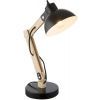 Globo Lighting Tongariro stolová lampa 1x40 W čierna-drevo 21504