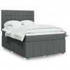 zahrada-XL Boxspring posteľ s matracom tmavosivá 160x200 cm látka 3291720
