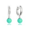 MINET JMAS0155GE00 - MINET Stříbrné náušnice se zelenými opálky
