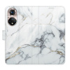 Flip pouzdro iSaprio - Honor 50 / Huawei Nova 9 - SilverMarble 15 - kapsičky na karty (Knížkový flip kryt, obal, pouzdro iSaprio na mobil Honor 50 / Huawei Nova 9 - SilverMarble 15 - 360° ochrana tele