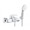 Grohe EUROSTYLE vanová nástěnná baterie, s přepínačem, se sprchovou soupravou, chrom