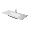 Duravit ME by Starck Umývadlo nábytkové 123x49 cm, s 1 otvorom na batériu, s WonderGliss, alpská biela 23361200001