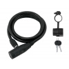 Force Zámek ECO spirálový s držákem 120cm/8mm, černý