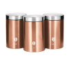 Dóza na potraviny sada 3 ks Rosegold Metallic Line BH-6720