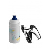 Fľaša s košíkom ELITE KIT CEO blk/wh+clear/blue