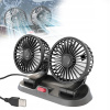 AUTOMOBILOVÝ VENTILÁTOR NA USB 360° S DVOJITOU HLAVICOU PRE AUTO/KANCELÁRIU 5V