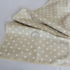 Bavlnený obrus béžový s bielymi bodkami 45x140cm