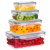 Nádoby na potraviny s vekom a tesnením 4 ks