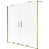 Mexen Velar Duo vaňová zástena 2-dverová posuvná 140 x 150 cm, matná, zlatá kartáčovaná - 896-140-000-32-55