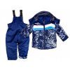Detská kombinéza - Zimné kombinézy F26 98 biele, námornícke modré, modré (Teplý oblek Námorné modré bundy nohavice 98/104)