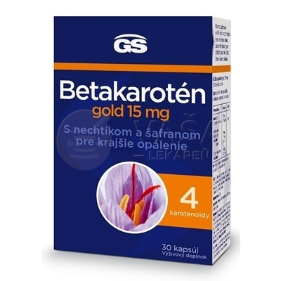 GS Betakarotén gold 15 mg s nechtíkom a šafranom 30 kapsúl