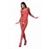 Passion BS077 red - Bodystocking Farba: Červená, Veľkosť: S/L