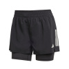 adidas Own the Run 2-in-1 Running Shorts Womens Black 12 (M)