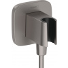 Hansgrohe FixFit Q, kolienko s držiakom sprchy, kartáčovaný čierny chróm, HAN-26887340