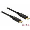 Delock USB 3.1 Gen 1 (5 Gbps) kábel Type-C na Type-C 2 m 3 A E-Marker