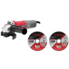 Brúska Worcraft AG08-125P, 710W, 125 mm, M14, uhlová, PROMO + 2 kotúče