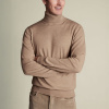 Charles Tyrwhitt Pure Merino Roll Neck Jumper — Oatmeal - XXL
