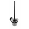 Sapho X-ROUND BLACK WC kefa závesna, mliečne sklo, čierny mat XR303B