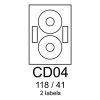 etikety RAYFILM CD04 118/41 univerzálne červené R0122CD04A (100 list./A4)