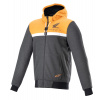 Bunda CHROME STREET HOODIE HONDA kolekcia, ALPINESTARS (čierna/sivá/oranžová, veľ. 2XL)