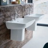 DURAVIT ME by Starck polostĺp pre umývadlo, biela, 0858400000