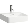 LAUFEN Val závesné umývadielko s otvorom, s prepadom, 450 x 420 mm, biela, H8162800001041