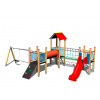 Playground System DETSKÉ IHRISKO - zostava so šmýkačkou a hojdačkou 4U306D