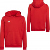 adidas Performance ENTRADA 22 HOODY Y Tmavo čevená