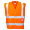 PORTWEST HI-VIS BIZFLAME WORK FR75 / Nehorľavá reflexná vesta - HV oranžová S/M