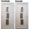 Soft Vchodové plastové dveře 100 INOX biele 100x210 cm, pravé