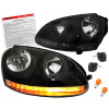 VW GOLF V MK5 03-08 SVETLÁ predné reflektory ČIERNE H7 DEPO