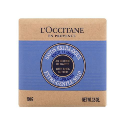 L'Occitane Shea Butter Lavender Extra-Gentle Soap extra jemné mydlo s bambuckým maslom a levanduľou 100 g pre ženy