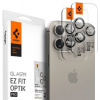 SPIGEN OPTIK.TR ”EZ FIT” CAMERA PROTECTOR 2-PACK IPHONE 14 PRO / PRO MAX / 15 PRO / PRO MAX NATURAL TITANIUM AGL07163