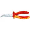 KNIPEX Kliešte pologulaté 160mm Cr VDE ohnuté / 2526160 Knipex
