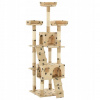 vidaXL Škrabadlo pre mačky so sisalovými stĺpikmi 170 cm s potlačou labiek