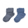 KipKep detské ponožky Stay-on-Socks; 6–12 mesiacov – 2 páry Farba: Denim Blue