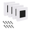 kwmobile Flush Brush Wall Plate - 4x Single Gang Flush Wall Mounted Brush Faceplate to kryt Outlets, Sockets and Tidy Up Wires and Cables - černá