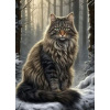 NORIMPEX Diamantové maľovanie Kocúr v lese 30 x 40 cm