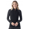 Dámske funkčné tričko SmartWool W Classic Thermal Merino BL 1/4 ZIP B black digi snow XL