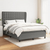 Box spring postel s matrací tmavě šedá 140x200 cm textil Šedá 3128286