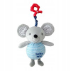 Baby Mix plyšová závesná hračka so zvukom Mouse